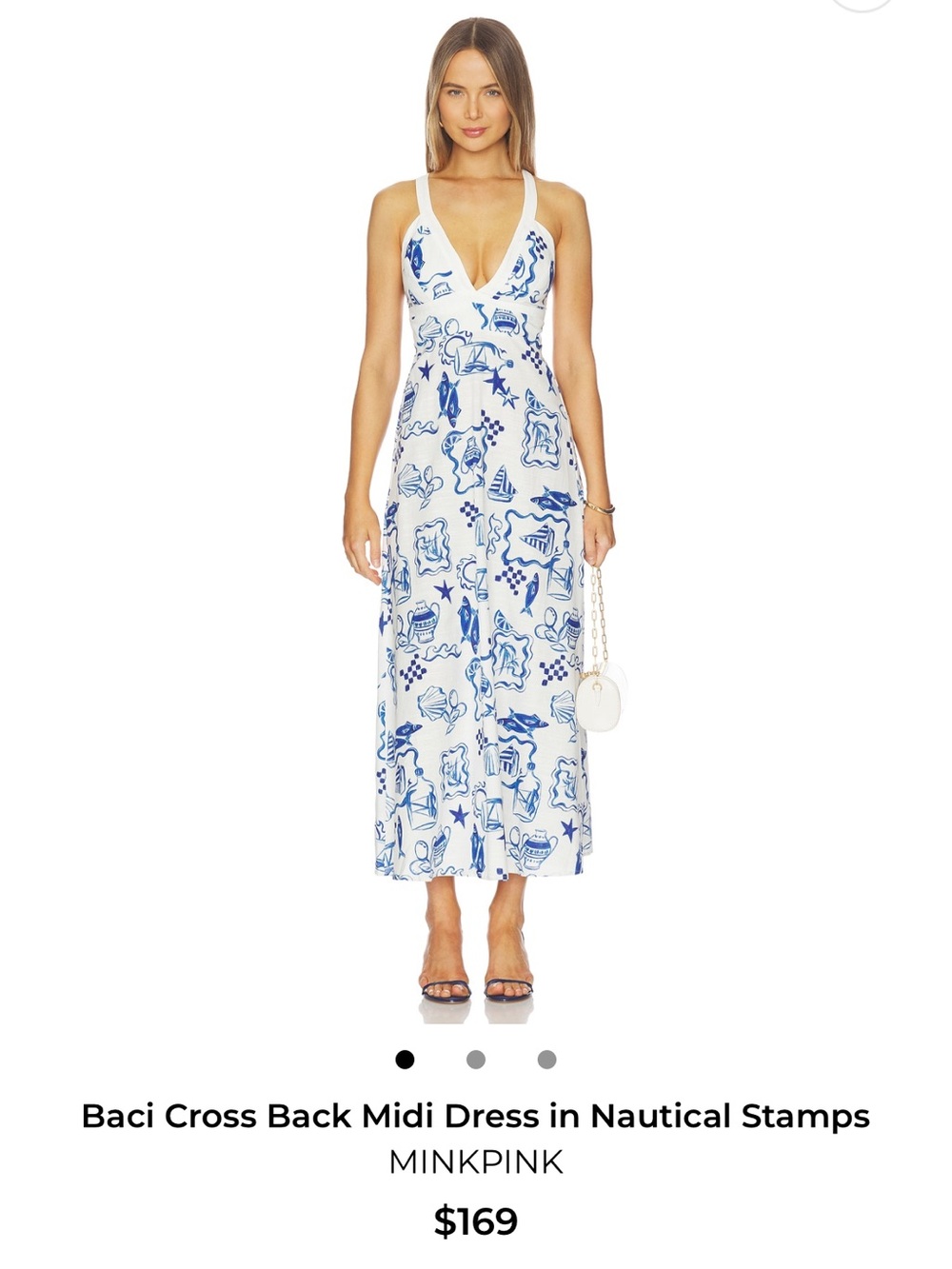 MinkPink Baci Criss Cross back dress